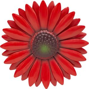 EASICUTI Red Sunflower Metal Flowers Wall Decor Metal Wall Art Decorations Hanging For Indoor Outdoor Home Bathroom Kitchen Room Bedroom Living Room Garden Patio Porch 6 Inch (Red)
