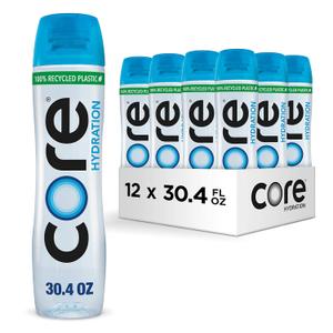 Core Hydration Perfectly Balanced Water, 30.4 fl oz bottle (Pack of 12), Best If Enjoyed 06/22/2027