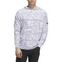 adidas Men's Performance Printed Lightweight Hoodie, White/Collegiate Navy, Large