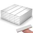 Caturledas 20 Pack 40x10x3 mm Rare Earth Neodymium Magnets, Powerful Small Strong Metal Rectangular Bar Magnetic Strip Magnet for Fridge Garage Kitchen Science Craft Office, Silver