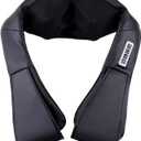 Miracle Finger Pressure Electric Neck and Back Massage Pillow, 3D Pinching and Heating Function, Suitable for Shoulder, Lower Back, Foot and Leg Muscle Pain Relief, (Black Four Buttons)