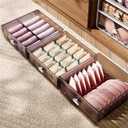 Underwear Organizer Drawer,Sock Storage Drawer, Bra Drawer Organizer, Storage Box For Bras, Socks,Belt,Ties, Closet Pullable Drawer (2 floor 15cell+10cell)