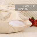 Valentines Pillow Covers 16x16 inch Set of 2 Valentines Day Decorations Beige Hearts Decorative Throw Pillow Covers for Bedroom Sofa Holiday Festivals Home Decor