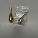 Cabilock Mini Copper Vase Set of 2 Vintage Metal Flower Vases for Desktop Decoration Home Office Table Centerpiece Ornament (Golden)