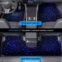 Starlight Floor Mats for Tesla Model Y with App Control led Floor Starlight Design All Weather Anti-Slip Mats, Black Automotive Carpet,Creates a Romantic Atmosphere for Date