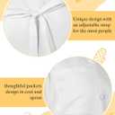 Hillban 3 Pcs Women Chef Coat Unisex Chef Jacket Uniform Tall Hat Costume Coat Shirt Bistro Apron Set (White, S)