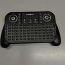 Mini Keyboard with Touchpad-2.4GHz & Bluetooth Dual-Mode,7-Color Backlight, Multimedia Hotkeys, Rechargeable, for Android TV Box, Smart TV, Projector, PS3, PC, Tablet, Windows/iOS/Android