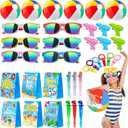 Pool Party Favors, Summer Beach Party Favors for Kids, Pool Party Decorations Supplies Including Beach Balls, Kids Sunglasses, Bubble Wands (36PCS Party Favors)