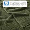 Great Bay Home 100% Cotton 6 Pack 26x16 Hand Towel Set - Absorbent, Quick-Drying, Durable Towels for Bathroom Decor - Low-Twist, Two-Ply Fibers (Forest Green)