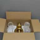 Wall Sconces Set of Two, Hardwired Brushed Gold Bathroom Sconces Wall Lighting with Clear Glass, Modern Sconces Wall Decor Set of 2 Bathroom Light fixtures for Mirror Hallway (Bulbs Not Included)