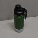 koodee 12 oz Water Bottle Stainless Steel Vacuum Insulated Wide Mouth Water Flask with Leakproof Spout Lid, Reusable Metal Water Bottle for Boys BPA Free(Grass Green)