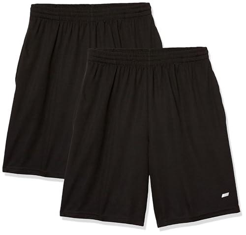 Amazon Essentials Men's Performance Tech Loose-Fit Shorts (in Big & Tall), Pack of 1 Black, X-Large