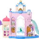 Mattel Disney Princess Pet Castle Playset with 7 Play Areas, 3 Animal Friends, Furniture & 17 Accessories, 2+ ft Tall Pet Palace, Inspired by Movies