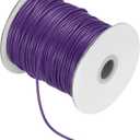 MECCANIXITY Waxed Cord 2mm Waxed Thread 87 Yard Wax String Leather Cord for Bracelet Making, Necklaces, Beading, Jewelry Making and DIY Crafts(Dark Purple)