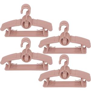 Baby Hangers for Closet, 360 Swivel Hook Kids Hanger, Non-Slip Baby Clothes Hangers, 20pcs Nude Pink Adjustable Toddler Hanger for Girl Boy Infant Kid Hangers, Space Saving