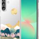Unov Case Designed for Galaxy A17 / A26 / F17 / M17, Crystal Clear Phone Case with [Anti-Slip Embossed Pattern], Shockproof Slim Protective [Anti-Yellowing TPU] Back Cover, Sierra Mountains