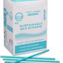phade Eco-Friendly 7.75" Jumbo Drinking Straws, Un-wrapped 6000 Count - Sustainable Marine Biodegradable, Compostable, 10 Pack
