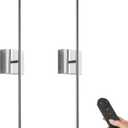 KARTOOSH Battery Operated Wall Sconces with Remote Control, Dimmable Wall Sconces Set of Two, 350Rotate, 3000K LED Chrome Wireless Wall Light for Living Room, Hallway, Bedroom, 24.4 Inch (2 Pack)