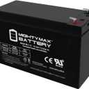 ML7-12 - 12 VOLT 7.2 AH SLA BATTERY - Mighty Max Battery brand product, black