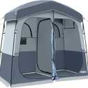Shower Tent, Outdoor Camping Privacy Shelter-Dressing Changing Room-Portable Toilet Tent for Hiking Sun Shelter Picnic Fishing 2 Rooms