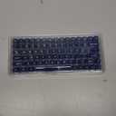 dagaladoo Dark Blue Clear keycaps,Transparent keycaps 75 Percent,Jelly keycap Set,Shine Through Key caps.,MDA Profile Keyboard Key Cap for Mx Switches Mechanical Keyboard