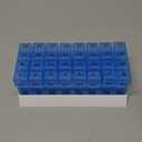 Monthly Pill Organizer 2 Times a Day, 30 Day Pill Box Organizer, One Month AM PM Pill Case Small Compartments to Hold Vitamin and 31 Day Travel Medicine Organizer, 4 Week Pill Cases (Blue)