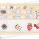Svartur Acrylic Bead Mat with Lid, Solid Base Seed Bead Tray with Built-in Felt Bead Mat & Magnetic Cover, Bead Board for Jewelry Making, Bead Sorting Tray for Seed Bead, Small Bead Under 4mm (Beige)