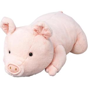 Fawowe Weighted Stuffed Animals, 3.3lbs Weighted Pig Stuffed Animal Cute Pig Plush Animals Hugging Pillow Toy Gifts for Adults and Kids, 19.6 inch (Pink)