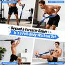 No Weights Needed Forearm Strengthener & Wrist Roller with Adjustable Resistance Bands, 2-in-1 Handle & Door Anchor for Forearm Strength Training, Ideal for Grip Strength, Chest, Core Workout