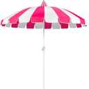 8Ft Patio Pagoda Umbrella, UV Protect Pool Umbrellas with Heavy Duty Pole, Outdoor Market Umbrella for Holiday Garden Backyard (Rose Red)