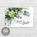 Canopy Street Save The Date Greenery Floral Postcards / 50 Beautiful Mailing Postcards / 6" x 4" Botanical Wedding Fill In Note Cards