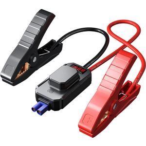 Smart Jump Starter Clamps, Automotive Booster Clamp Cables Replacement Alligator Clamps for 12V Car Jump Starter with LCD Screen 7 AWG Wire