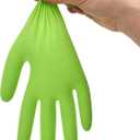 TitanFlex Heavy Duty Industrial Nitrile Gloves with Raised Diamond Texture, 8-mil, Latex Free (Green/Dark Green/Yellow), XL
