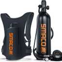 SMACO Mini Scuba Tank for Shallow Water Diving 1.9L Scuba Cylinder Diving Tank Kit Provide 25-30 Minutes Breath Support for Underwater Recreation/Diving Practice/Water Rescue/Backup Air