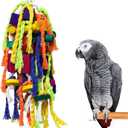 Rypet Large and Small Parrot Chewing Toys Parrot Cage Bite Toy Wooden Block Tearing Toys for Conures Cockatiels African Grey and Other Amazon Parrots (Colorful1)