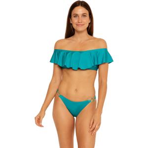 Trina Turk Women's Monaco Off Shoulder Ruffle Bandeau Bikini Top-Swimwear Separates (2, Ceramic) Trina Turk Women's Monaco Off Shoulder Ruffle Bandeau Bikini Top-Swimwear Separates (2, Ceramic)