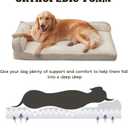 WINDRACING Orthopedic Dog Beds for Large Dogs, Waterproof Egg Foam Dog Sofa Bed with L Bolster Sides, Washable XLarge Pet Bed with Removable Cover & Non-Slip Bottom, 40 x 28 inch, Beige