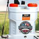 4.2 Gallon Battery Powered Backpack Sprayer - 6 Nozzles, 80 PSI Cutoff Pressure, Long Battery Life, Wide Mouth, High-Pressure Spray Hose, Pressure Knob Controller