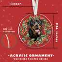 2 x Pawzity Rottweiler Ornament - Rottweiler Christmas Ornaments - Dog Gifts for Women Men, Dog Lovers Gifts - Dogs Ornaments 2025 - Acrylic Christmas Hanging Ornament 2025