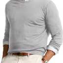 JMIERR Men's Wool Blend Sweaters Classic Crew Neck Casual Old Money Fall Sweaters (XXL)