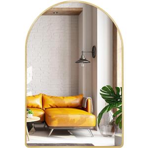 24x36 inch Gold Arched Mirror for Bathroom Vanity Mirror or Wall Decor Arch Mirror Brushed Metal Frame Wall Mounted Mirror for Bathroom LivingRoom Bedroom Entryway