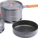 Fire-Maple Feast 4 Piece Camping Cookware Cookware Cookware Kit Outdoor Cookware Set with Pots, Kettle, Saucepans and Spatula for Hiking Fishing Picnic (Feast heat exchanger)