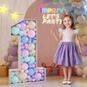 imprsv 3FT Mosaic Numbers for Balloons, Balloon Mosaic Number Frame, Marquee Number 1, One Balloon for First Birthday, 1st Birthday Decorations, First Anniversary Decor, Large Cardboard Numbers
