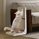 Cardboard Cat Scratcher, Vertical Cat Scratching Board, 23.6 Inch L-Shape Cat Scratch Pads with Built-in Catnip Toy Balls, Wall-Mount Cat Scratchers for Indoor Cats