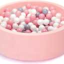 Foam Ball Pit with Soft Memory Sponge, 35.5 Inches Diameter for Babies, Toddlers, Kids, Easy to Set and Clean, Balls are Not Include (Pink)
