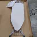 Brabantia Size C Ironing Board (49 x 18in) 7 Height Options, Adjustable Steam Iron Rest Holder & Linen Rack (Ecru) Non-Slip Feet, Anti-Collapse Child Locks