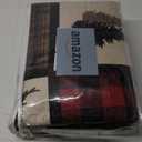 Great Bay Home Lodge Bedspread King Size Quilt with 2 Shams. Cabin 3-Piece Reversible All Season Quilt Set. Rustic Quilt Coverlet Bed Set. Stonehurst Collection. (Red/Black) (King / California King)