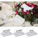Mutualsign Acrylic Name Card Holder 10 PCS Acrylic Place Card Holder, Clear Acrylic Sign Holder Table Number Holder with Blocks for Sign /Name /Menu /Numbers
