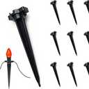 100 Pack Christmas Light Stakes, 4.5 Inch Lighting Stakes for C7 C9 Christmas Lights Outdoor, Yard Stakes, Garden, Lawn, Pathway, Patio, Path, Walkway, Christmas Decoration Black