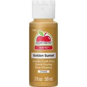 Apple Barrel Acrylic Paint in Assorted Colors (2 Ounce), Golden Sunset (2 Fl Oz (Pack of 1))